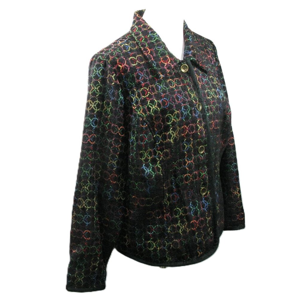 C.J. Banks Colorful Patterned Button Front Blazer… - image 3